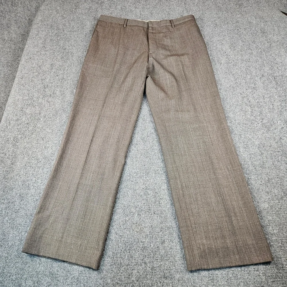 Banana Republic Mens 36 Brown 100% Wool Classic Fit Dress Pants Trousers